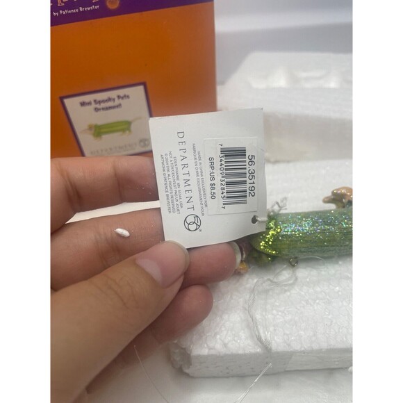 Dept 56 KRINKLES Patience Brewster Ferret Mini Spooky Pets Halloween Ornament - Picture 5 of 7